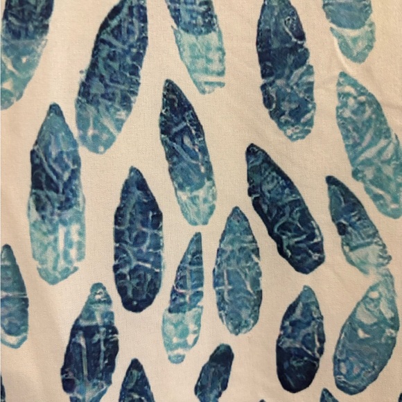 Blue and White Leaf Pattern Swim Cover-Up and summer Dress - Picture 6 of 6